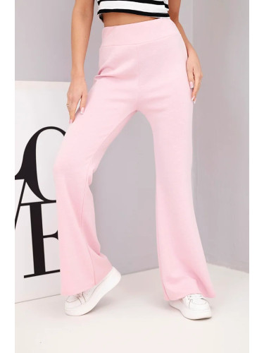 Дамски разкроени панталони Kesi, светло розови