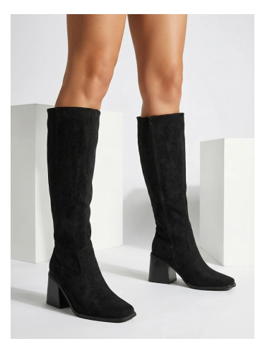 Дамски каубойски ботуши от еко велур