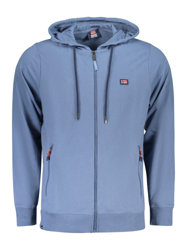 Син мъжки суитшърт с цип НОРВЕГИЯ 1963