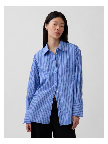 Риза от поплин с лого GAP Oversize