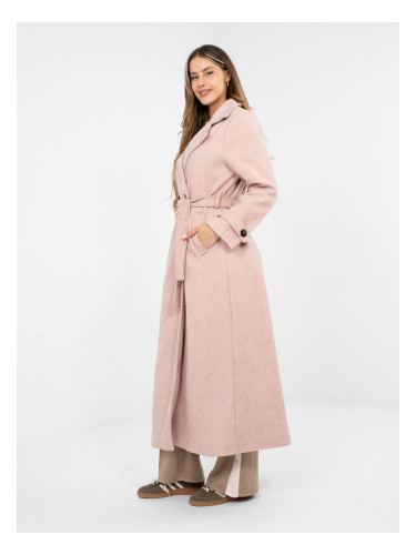 Тъмно розово дамско палто