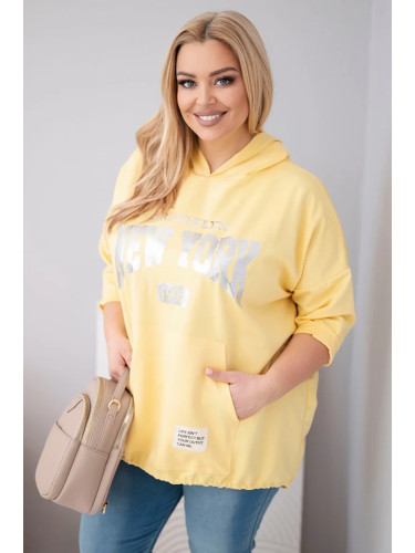 Суичър с качулка Kesi Włoski, жълт