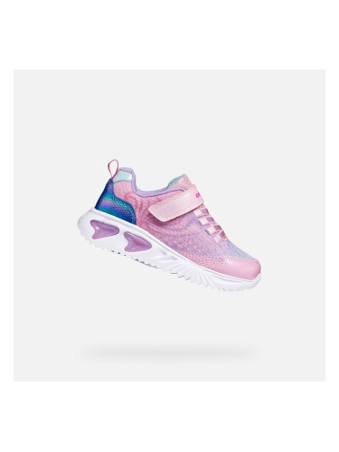 Розови светещи маратонки Geox Assister за момичета