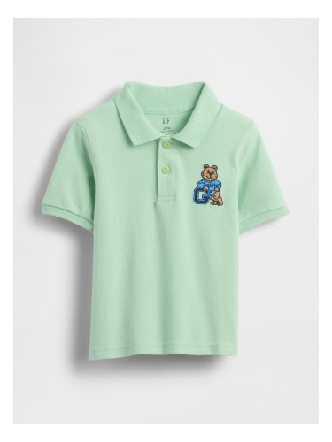 Бебешка поло тениска GAP с мече Brannan - за момчета