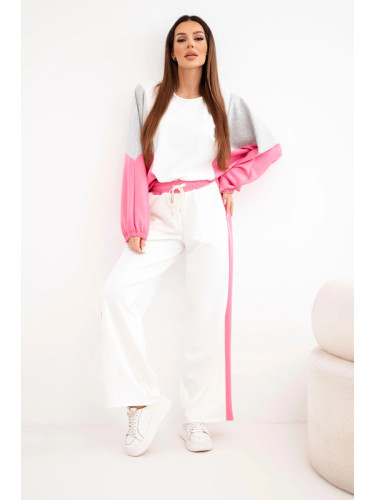 Дамски комплект от свободен суитшърт и широки панталони