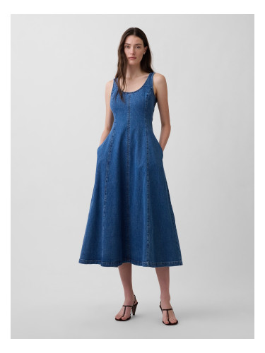 Дънкова макси рокля GAP с джобове