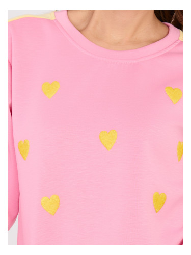 Комплект от розова фланелка