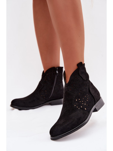 Дамски перфорирани боти до глезена S. BARSKI