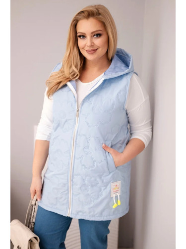 Дамски жилет с качулка Kesi за големи размери