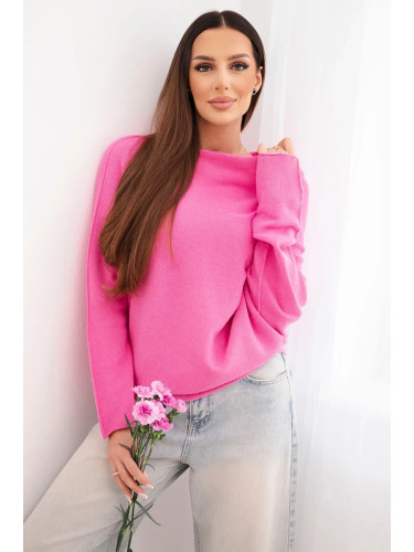 Асиметричен дамски пуловер с ръкави тип „прилеп“