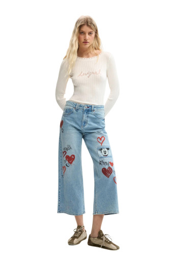 Дамски дънки Desigual с щампа