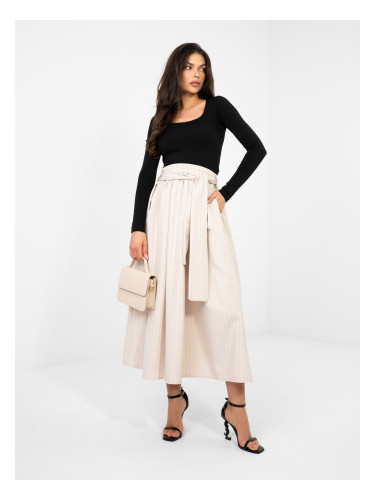 Миди пола в светло бежово