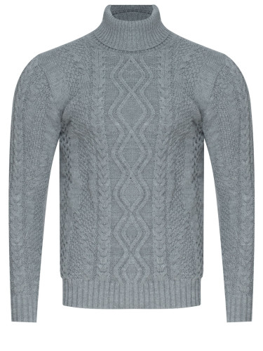 Мъжки суичър с качулка FUTRIOM - сив