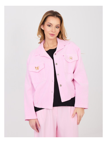 Светлорозово яке от щраус