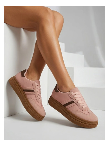 Дамски розови екологични маратонки Flora