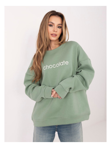 Оувърсайз суитшърт с шамфъстък и бродерия