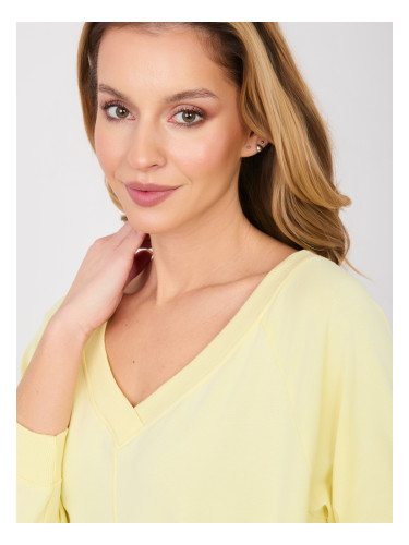 Пастелно жълта рокля с суитшърт