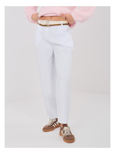 Бели едноцветни панталони