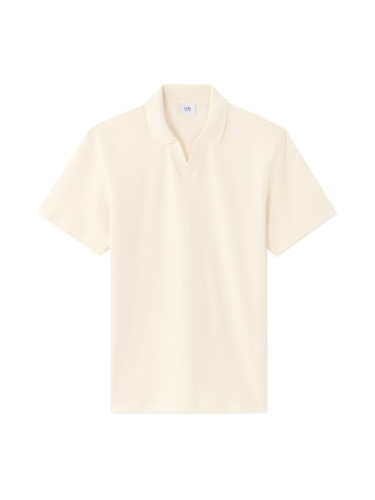 Кремава мъжка поло тениска Celio Nepiquy