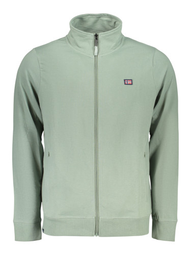 Мъжки зелен суитшърт с цип