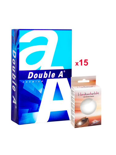 15хDouble A Premium A4 + LED лампа WEDO