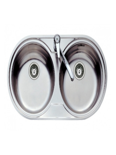 Мивка с две корита Teka 220061 80cm Inox Сребро Неръждаема стомана