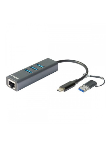 USB извод D-Link DUB-2332 Сив