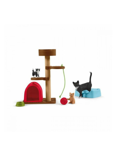 Playset Schleich Playtime for cute cats Котки Пластмаса