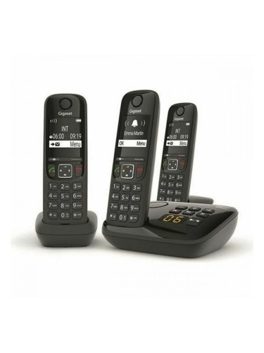 Стационарен телефон Gigaset AS690A Trio Черен