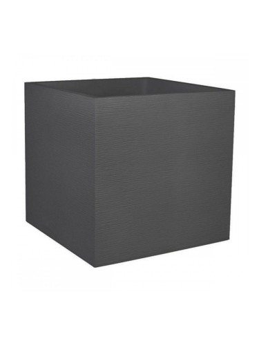 Саксия EDA CF-6540042 Антрацит Тъмно сив Пластмаса Квадратек 49,5 x 49,5 x 49,5 cm