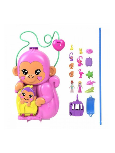 Кукла Бебе с Аксесоари Polly Pocket Mommy Monkey and Baby