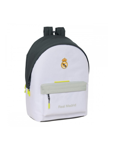 Училищна чанта Real Madrid C.F. Бял 31 x 44 x 18 cm