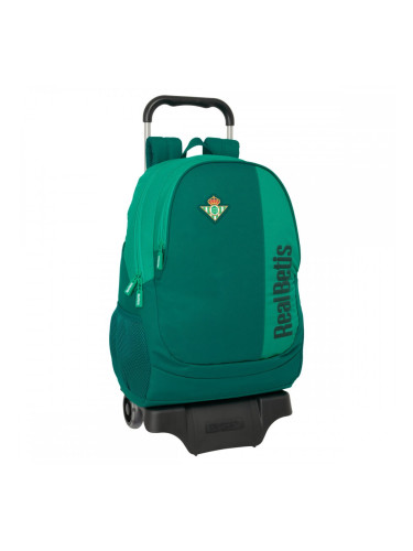 Училищна чанта с колелца Real Betis Balompié Зелен 30 x 43 x 14 cm