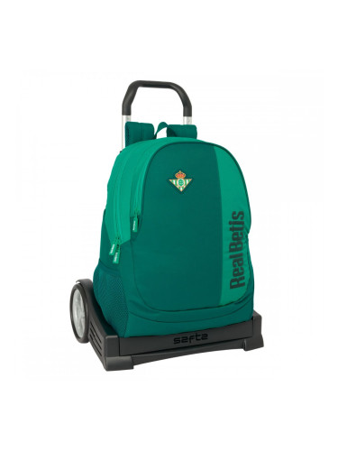 Училищна чанта с колелца Real Betis Balompié Зелен 32 x 43 x 14 cm