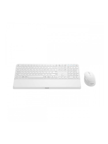 Мишка и клавиатура Philips SPT6607W/16 Бял QWERTY