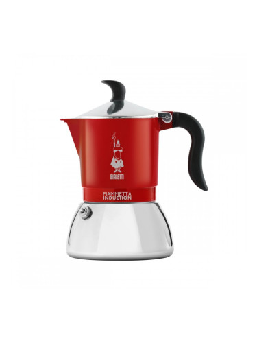 Италианска Кафеварка Bialetti FIAMMETTA INDUCTI Червен Неръждаема стомана 2 Tassid