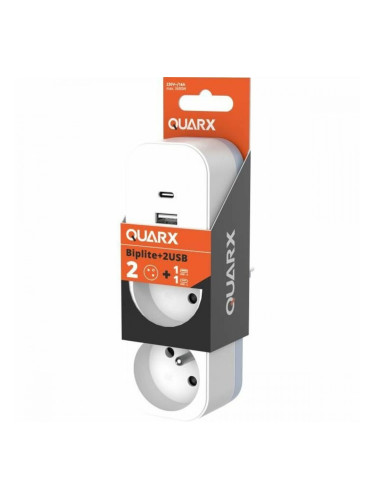 Табло с 2 гнезда с бутон за включване QUARX 3680 W