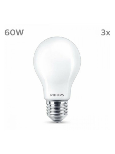 LED крушка Philips A60 E27 Топло Бяло E 7 W 60 W E27 806 lm 3 броя (2700 K)
