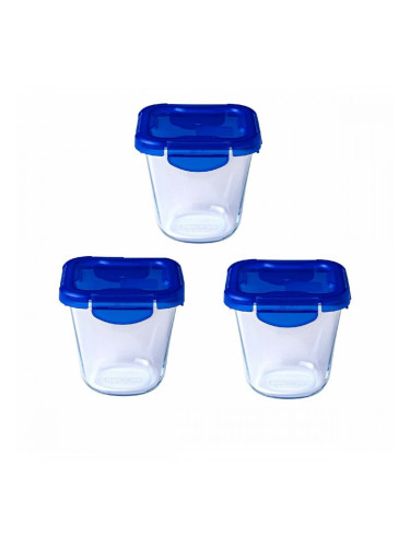 Комплект Кутии за Обяд Pyrex Прозрачен 3 Части