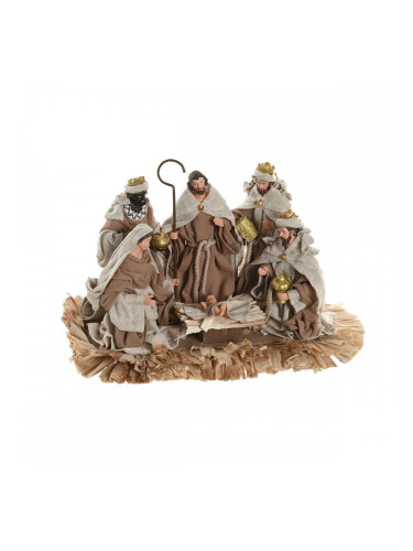 Рождествена Коледна Сцена Home ESPRIT Кафяв Бежов Смола 40 X 24 X 23,5 CM