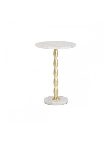 Помощна маса Home ESPRIT Бял Златен 41 x 41 x 57 cm