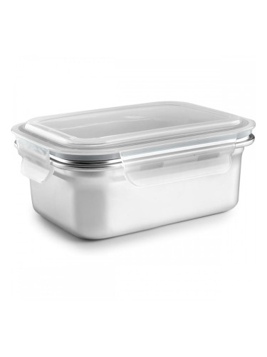 Кутия за обяд Ibili 669308 Сребрист Неръждаема стомана Квадратен 800 ml