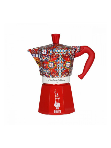 Италианска Кафеварка Bialetti MOKA EXPRESS D&G 6T Червен Сребрист Алуминий 6 чаши за чай
