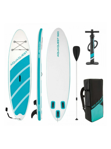 Надуваема Дъска за Гребло за Сърф с Аксесоари Intex Aqua Quest Син Бял