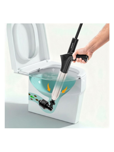 Високонапорен компресиран въздушен отпушвател с аксесоари и манометър 5 в 1 Jetpro InnovaGoods