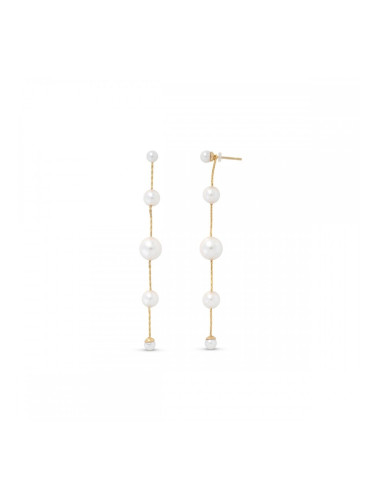 Дамски обеци Majorica 17292.01.1.E00.906.1 Бял Златен