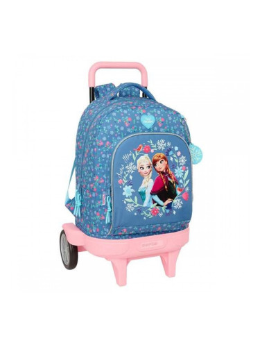 Училищна чанта с колелца Frozen Син 33 x 45 x 22 cm