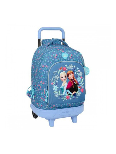Училищна чанта с колелца Frozen Син 33 x 45 x 22 cm