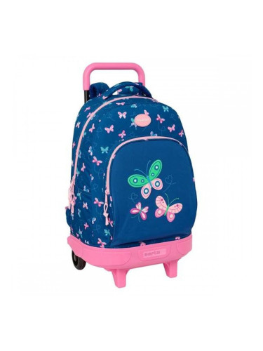 Училищна чанта с колелца BlackFit8 Mariposas Многоцветен 33 x 45 x 22 cm Пеперуди