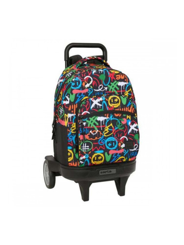 Училищна чанта с колелца Safta Colors 33 x 45 x 22 cm Графити
